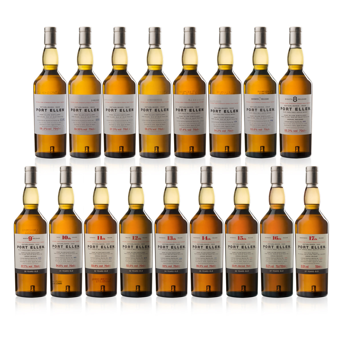 Port Ellen 1–17 Release Collection – Rare Islay Single Malts